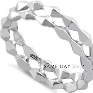 Sterling Silver Band Ring Size 9 High Gloss Best Quality